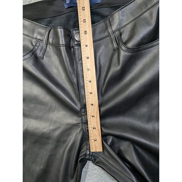 Hollister Faux Leather Pants 11S w30 (Meas 30x28) High Rise Flare Black - Picture 10 of 14